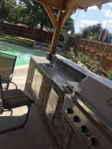 outdoor kitchen sink grill install